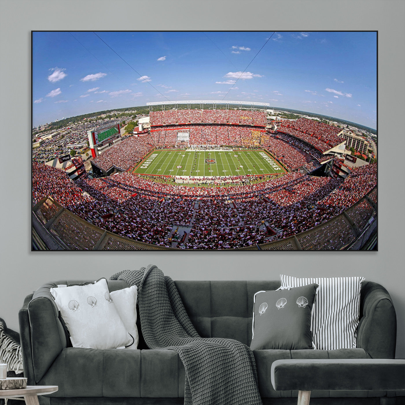 29492070-MGV-CV-36X24-William Brice Stadium Canvas Wall Art – Football Game, Stadium Crowd, Fans, Energy, Team Spirit, Daytime Outdoor Event Print for