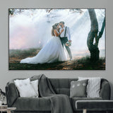 CSTM913-MGV-CV-36X24-Framed Wedding Canvas Print - Custom Wall Art Keepsake for Couples, Elegant Home Decoration Gift, Create Your Own Photo Canvas