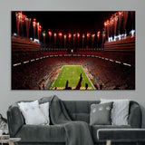 73358115-MGV-CV-36X24-Tennessee Volunteers Wall Art – Neyland Stadium Fireworks Night Game Canvas Print, Vols Football Checkerboard Endzone Sports Decor