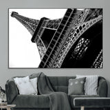 89033-MGV-CV-36X24-Eiffel Tower Wall Art – Dramatic Black and White Architectural Canvas Print, Modern Paris Decor for Office, Living Room or