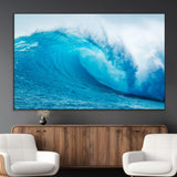 13117-MGV-CV-36X24-Ocean Wave Wall Art – Dynamic Blue Surf Canvas Print, Coastal Beach Decor for Living Room, Bathroom, Office, or Beach House