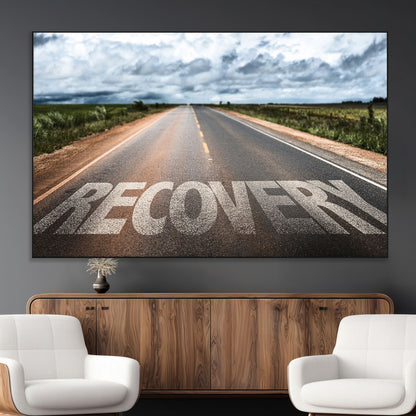 50743-MGV-CV-36X24-Healing Road Wall Art – Motivational Highway Canvas Print, Inspirational Journey Decor for Office, Gym or Living Room