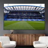 59508-MGV-CV-36X24-Chelsea Stadium Wall Art – Stamford Bridge Football Arena Canvas Print, Iconic Soccer Artwork for Living Room, Office, Game Room