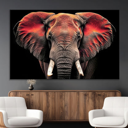 54719-MGV-CV-36X24-Elephant Wall Art – Majestic African Elephant Canvas Print, Wildlife Safari Animal Decor for Living Room, Bedroom, Office or Man