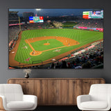 93707-MGV-CV-36X24-Los Angeles Stadium Wall Art Canvas Print, Framed Angel Stadium Field Art Picture Print, Anaheim Stadium Perfect Sports Room Decor