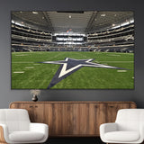 14834-MGV-CV-36X24-Dallas Att Stadium Wall Art Canvas Print, Framed Texas NFL Stadium Art Picture Print, American Football Stadium Perfect Sports