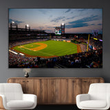 17415-MGV-CV-36X24-Philadelphia Phillies Stadium Wall Art Canvas Print, Framed Citizens Bank Park Art Picture Print, Phillies Stadium Field Perfect