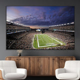 52712-MGV-CV-36X24-Gillette Stadium Field Wall Art Canvas Print, Framed Massachusetts Stadium Art Picture Print, Gillette Stadium Perfect Sport Room