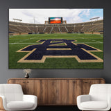 52835-MGV-CV-36X24-Notre Dame Stadium Wall Art Canvas Print, Framed Indiana Stadium Art Picture Print, Notre Dame Field Perfect Sport Room Decor