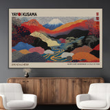 27188-MGV-CV-36X24-Yayoi Kusama Wall Art – Panoramic Abstract Landscape Canvas Print, Vibrant Modern Decor for Living Room, Bedroom, Office, or Art