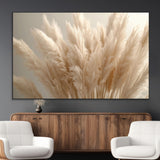 50300-MGV-CV-36X24-Pampas Grass Wall Art Canvas Print, Framed Minimalist Pampas Grass Art Picture Print, Beige Pampas Grass Perfect Minimalist Boho