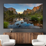 55893831-SEG-FC-51X34_Oversize_Oversize-Yosemite Valley Wall Art Canvas Print, Framed El Capitan Art Picture Print, Sierra Landspace Perfect Rustic Nature Decor Artwork