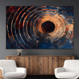 10017879-MGV-CV-36X24-Wood Tree Ring Wall Art Canvas Print, Framed Natural Wood Art Picture Print, Rustic Tree Slice Perfect Rustic Decor Artwork