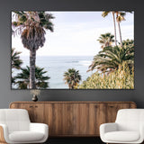 51404565-MGV-CV-36X24-Palm Trees Wall Art Canvas Print, Framed Ocean Breeze Art Picture Print, Coastal View Perfect Tropical Coastal Decor Artwork
