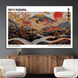 85375874-MGV-CV-36X24-Mount Fuji Abstract Wall Art – Japanese Landscape Canvas Print, Cherry Blossom & Red Sun Painting, Elegant Modern Zen Asian Home