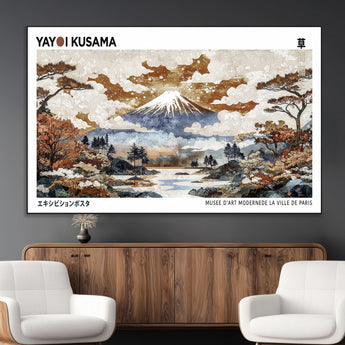 80111817-MGV-CV-36X24-Japanese Landscape Wall Art – Mount Fuji Autumn Canvas Print, Asian Inspired Nature Decor for Living Room, Bedroom, Office or