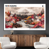 32352074-MGV-CV-36X24-Japanese Landscape Wall Art – Mount Fuji River Canvas Print, Modern Asian Inspired Nature Decor for Living Room, Bedroom, Office