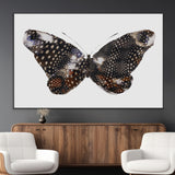 99831147-MGV-CV-36X24-Spotted Butterfly Wall Art Canvas Print, Framed Neutral Insect Theme Art Picture Print, Earthy Wing Pattern Perfect Modern Rustic