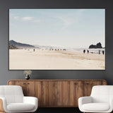 28307820-MGV-CV-36X24-Minimalist Beach Wall Art Canvas Print, Framed Coastal Serenity Art Picture Print, Soft Sand Perfect Modern Coastal Decor Artwork