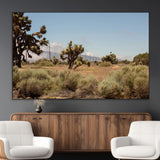 16114018-MGV-CV-36X24-Joshua Tree Wall Art Canvas Print, Framed Desert Landscape Art Picture Print, Mountain Horizon Perfect Southwestern Boho Decor