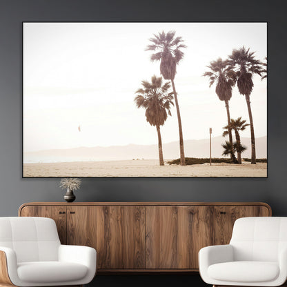 48255923-MGV-CV-36X24-Coastal Light Wall Art Canvas Print, Framed Relaxing Shoreline Art Picture Print, Minimalist Ocean Perfect Tropical Serenity Decor
