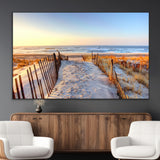 73351887-MGV-CV-36X24-Ocean Sunset Wall Art Wall Art Canvas Print, Framed Nautical Photography Art Picture Print, Summer Beach House Decor Perfect
