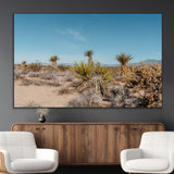 35156165-MGV-CV-36X24-Joshua Tree Wall Art Canvas Print, Framed Desert Landscape Art Picture Print, Warm Earth Tones Perfect Southwestern Minimalist