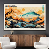 94085549-MGV-CV-36X24-Japanese Wave and Mountain Wall Art – Panoramic Abstract Landscape Canvas Print, Asian Inspired Nature Decor for Living Room,