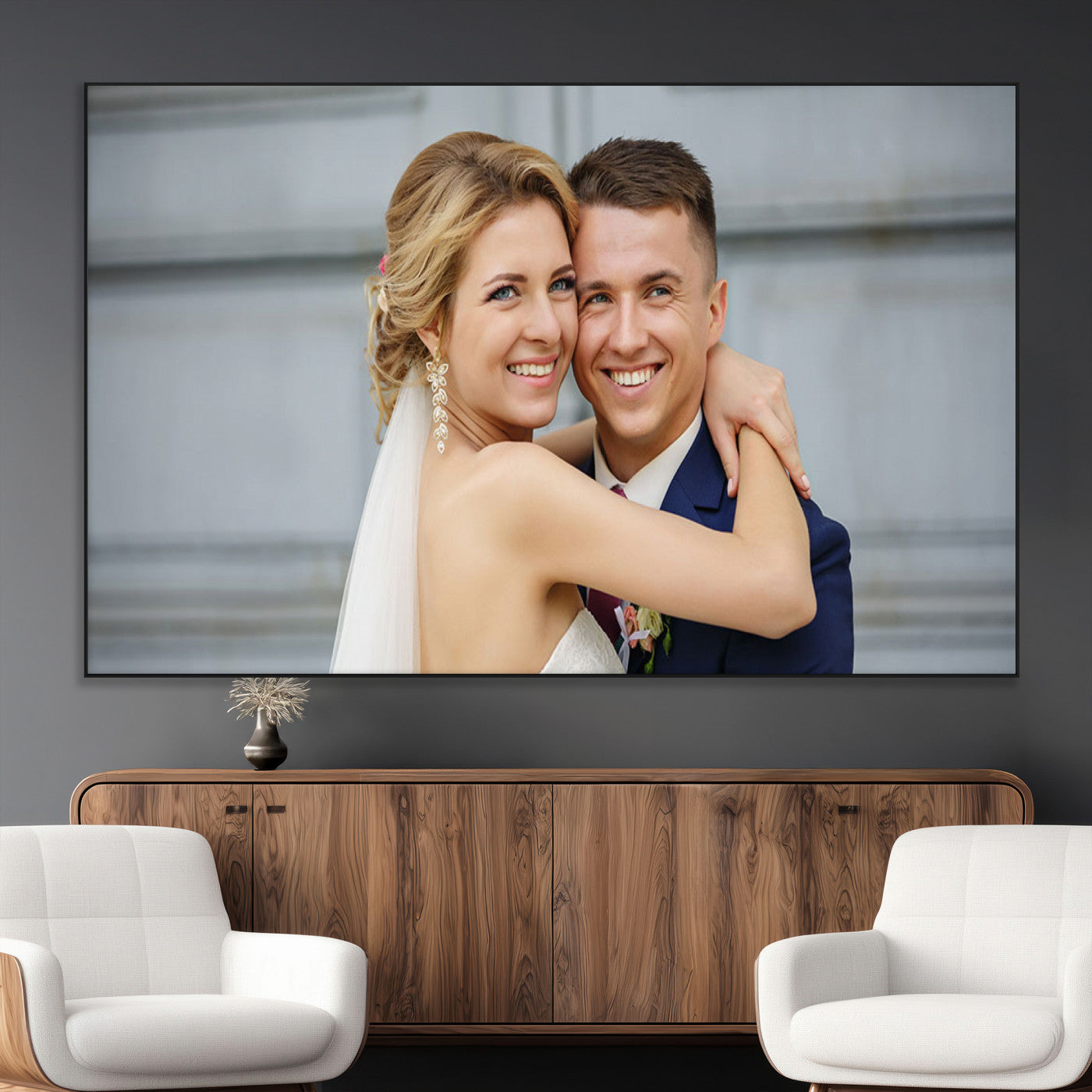 CSTM6030-MGV-CV-36X24-Custom Canvas Wall Art – Personalized Photo Print for Wedding, Anniversary or Gift, Ready to Hang Canvas for Home Decor