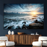 33428-SEG-FC-51X34_Oversize_Oversize-Ocean Sunrise Wall Art – Serene Seascape Canvas Print, Coastal Home or Office Decor, Perfect for Living Room, Bedroom, or Study