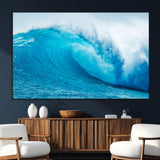 13117-SEG-FC-51X34_Oversize_Oversize-Ocean Wave Wall Art – Dynamic Blue Surf Canvas Print, Coastal Beach Decor for Living Room, Bathroom, Office, or Beach House