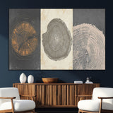 80725-SEG-FC-51X34_Oversize_Oversize-Wood Tree Rings Wall Art Canvas Print, Framed Tree Rings Art Picture Print, Abstract Tree Rings Perfect Modern Boho Decor Artwork