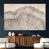 67528-SEG-FC-51X34_Oversize_Oversize-Wood Ring Wall Art Canvas Print, Framed Tree Ring Art Picture Print, Rustic Tree Ring Perfect Neutral Boho Decor Artwork