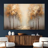 95004-SEG-FC-51X34_Oversize_Oversize-Autumn Forest Path Wall Art – Hand Painted Canvas Print with Golden Trees, Modern Nature Landscape Decor for Living Room, Bedroom