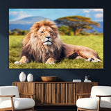 67826-MGV-CV-36X24-Majestic Lion Wall Art – King of the Jungle Canvas Print, Safari Wildlife Decor for Living Room, Office, or Man Cave
