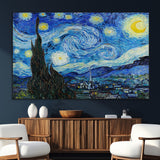 39177-SEG-FC-51X34_Oversize_Oversize-Starry Night Wall Art – Vincent van Gogh Famous Painting Canvas Print, Timeless Starry Sky Decor for Living Room, Bedroom or
