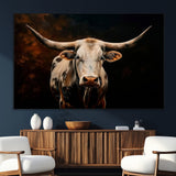 70522-SEG-FC-51X34_Oversize_Oversize-Longhorn Bull Wall Art – Striking Canvas Print of Majestic Bull, Premium Animal Decor for Home, Office, Man Cave, or Living Room