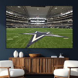 14834-MGV-CV-36X24-Dallas Att Stadium Wall Art Canvas Print, Framed Texas NFL Stadium Art Picture Print, American Football Stadium Perfect Sports
