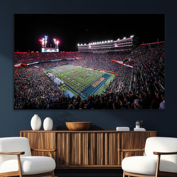 46899-MGV-CV-36X24-Ben Hill Griffin Stadium Wall Art Canvas Print, Framed Football Stadium Art Picture Print, Florida Football Stadium Perfect Sport