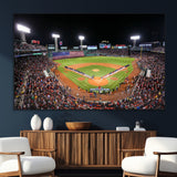 47365-SEG-FC-51X34_Oversize_Oversize-Fenway Park Stadium Wall Art Canvas Print, Framed Boston Baseball Stadium Art Picture Print, MLB Stadium Field Perfect Sport Room