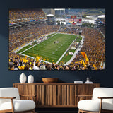 51419-SEG-FC-51X34_Oversize_Oversize-Heinz Field Wall Art Canvas Print, Framed Pittsburgh Stadium Field Art Picture Print, Heinz Stadium Field Perfect Sports Room