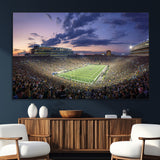 50825-MGV-CV-36X24-Notre Dame Stadium Wall Art Canvas Print, Framed Indiana Stadium Art Picture Print, Football Stadium Perfect Sports Room Decor