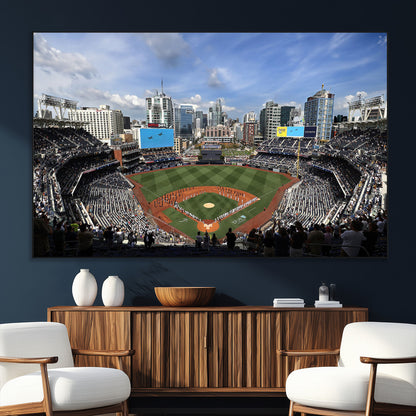 87122-SEG-FC-51X34_Oversize_Oversize-Petco Park Field Wall Art Canvas Print, Framed San Diego Stadium Art Picture Print, Petco Park Stadium Perfect Sport Room Decor