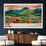 54215-SEG-FC-51X34_Oversize_Oversize-Yayoi Kusama Wall Art – Panoramic Japanese Landscape Canvas Print, Modern Abstract Nature Decor for Office, Bedroom or Living Room