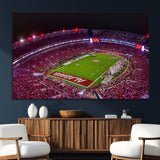 11343-SEG-FC-51X34_Oversize_Oversize-Bryant-Denny Stadium Wall Art – Panoramic Alabama Crimson Tide Football Field Canvas Print, Game Day Decor for Office, Man Cave or