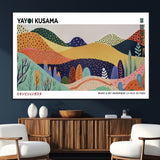 66936-SEG-FC-51X34_Oversize_Oversize-Kusama Wall Art – Vibrant Abstract Hills Canvas Print, Japanese Modern Landscape Poster for Living Room, Office, Studio or