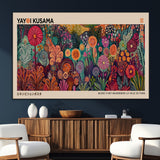 51280-MGV-CV-36X24-Abstract Yayoi Kusama Wall Art Canvas Print, Framed Japanese Wabi Sabi Art Picture Print, Yayoi Kusama Perfect Abstract Modern