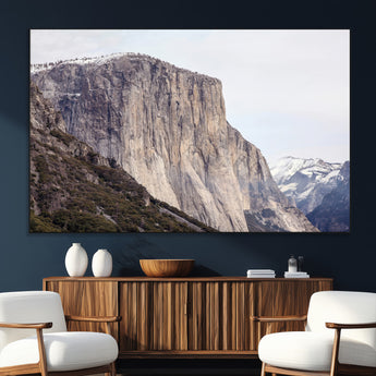 74506434-SEG-FC-51X34_Oversize_Oversize-El Capitan Wall Art Canvas Print, Framed Yosemite Cliff Art Picture Print, Sierra Nevada Perfect Sierra Minimalism Decor Artwork