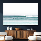 56345117-SEG-FC-51X34_Oversize_Oversize-Minimalist Surfing Wall Art Canvas Print, Framed Ocean Waves Art Picture Print, Soft Ocean Perfect Minimalist Coastal Decor