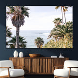 51404565-MGV-CV-36X24-Palm Trees Wall Art Canvas Print, Framed Ocean Breeze Art Picture Print, Coastal View Perfect Tropical Coastal Decor Artwork